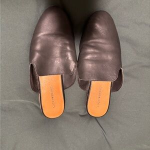 Lucky Brand black Leather Slip-On Shoes